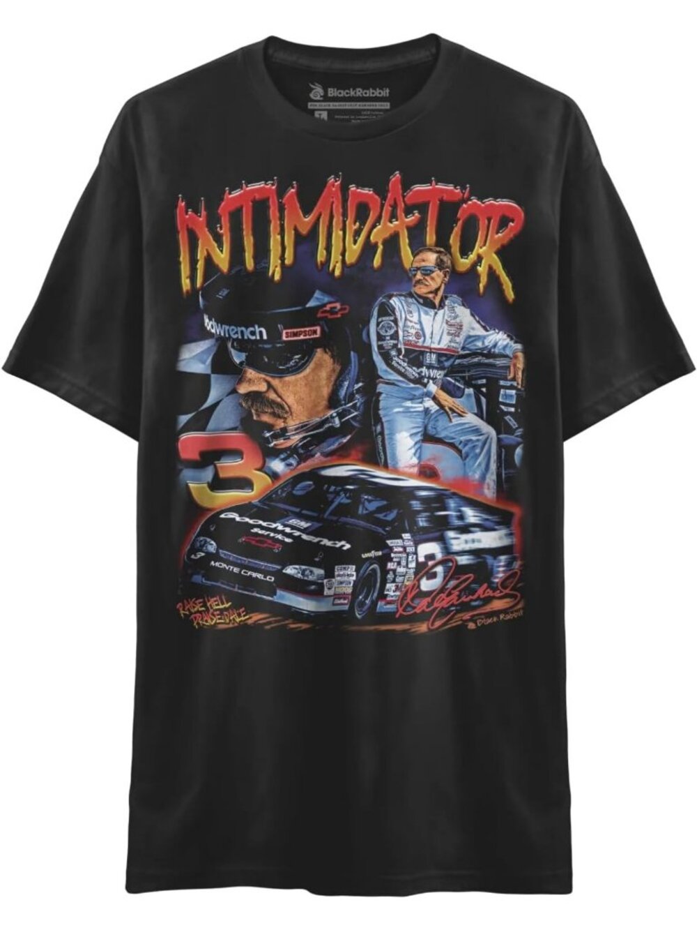 Retro 90s Racing Graphic Tee | Intimidator Earnhardt Raise Hell Praise Dale